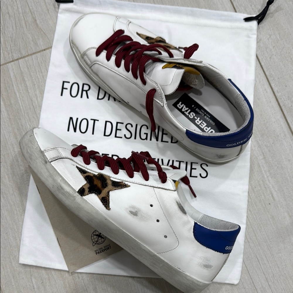 Golden Goose White Sneakers with Red Laces - Picture 2 of 4